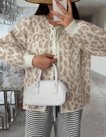 Cardigan Shein Curve+, mix culori