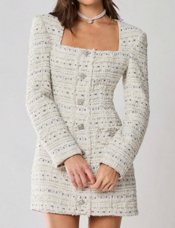 Rochie mini Shein, crem