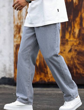Jeans Shein MANFINITY, gri