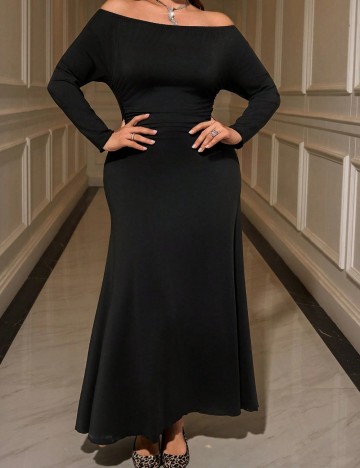 Rochie midi Shein Curve+, negru