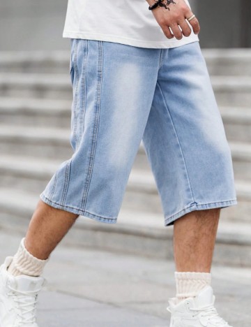 Jeans Shein MANFINITY, albastru