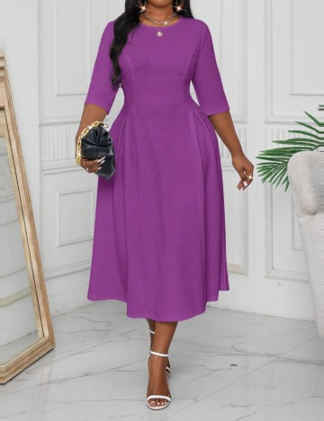 Rochie midi Shein Curve+, mov