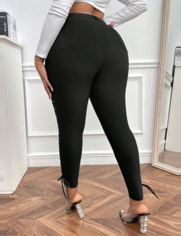 Pantaloni Shein Curve+, negru