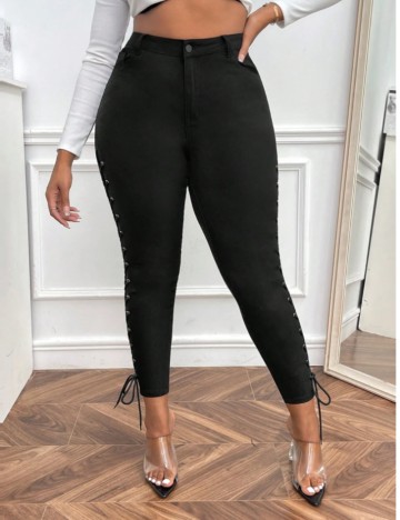 Pantaloni Shein Curve+, negru