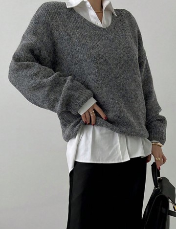 Pulover Shein, gri