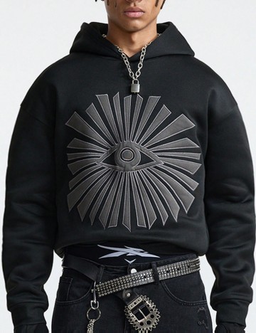 Hanorac Shein MANFINITY, negru