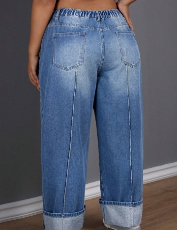 Jeans Shein Curve+, albastru