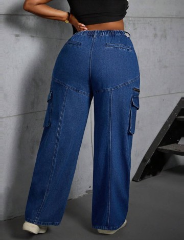 Jeans Shein Curve+, albastru
