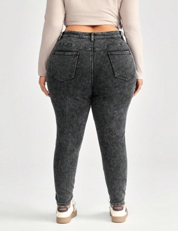 Jeans Shein Curve+, negru