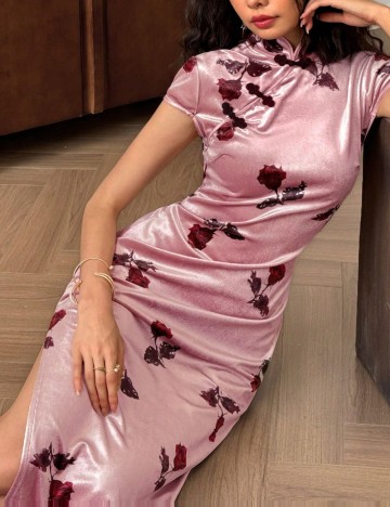 Rochie midi Shein, roz