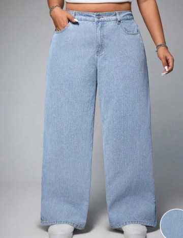 Jeans Shein Curve+, albastru