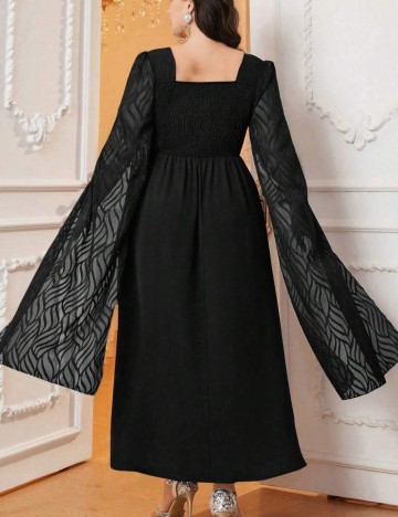 Rochie maxi Shein Curve+, negru