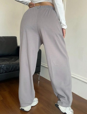 Pantaloni Shein Curve+, gri