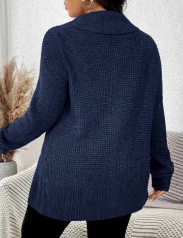 Cardigan Shein Curve+, albastru