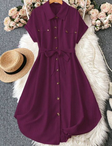 Rochie midi Shein Curve+, mov