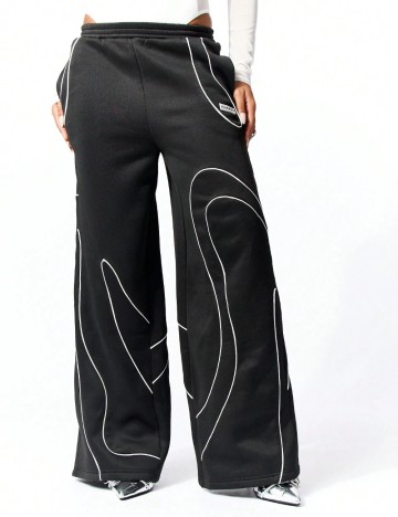Pantaloni de trening Shein SUMWON, negru