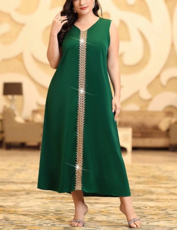 Set Rochie și Cardigan Shein Curve+, verde