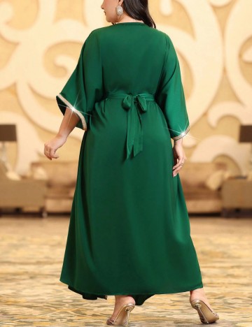 Set Rochie și Cardigan Shein Curve+, verde