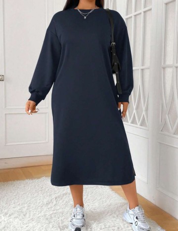 Rochie midi Shein Curve+, albastru