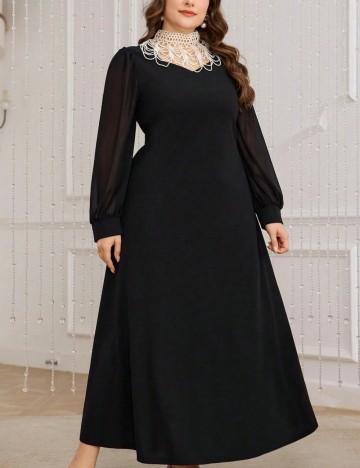 Rochie midi Shein Curve+, negru