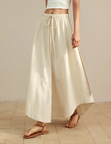 Fustă maxi Shein Ontre, crem