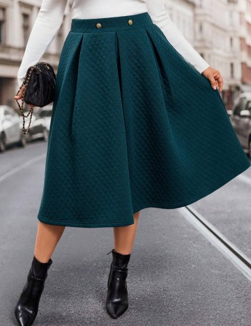 Fustă maxi Shein Curve+, verde