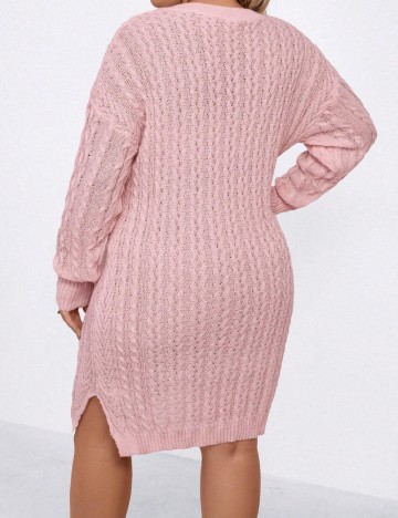 Rochie midi Shein Curve+, roz