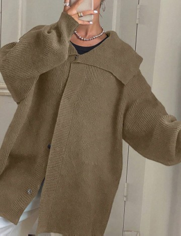 Cardigan Shein DAZY, maro