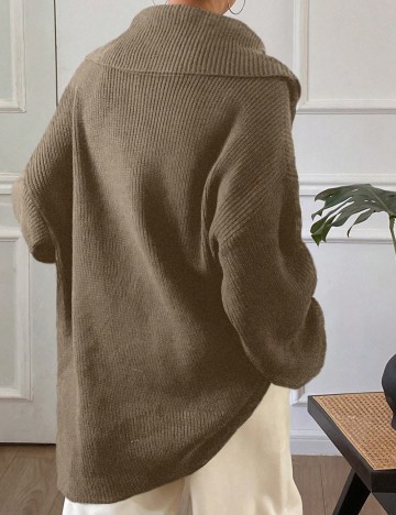 Cardigan Shein DAZY, maro