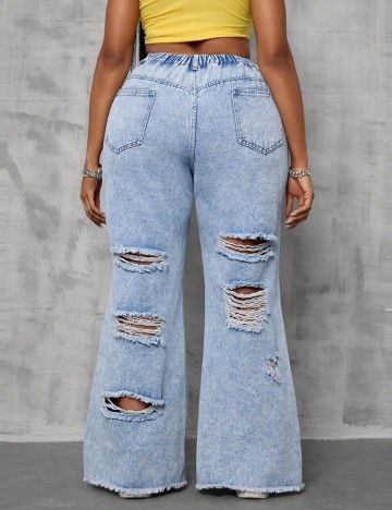 Jeans Shein Curve+, albastru