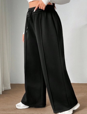 Pantaloni Shein Curve+, negru