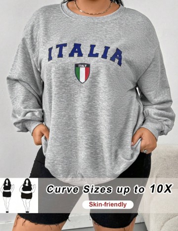 Bluză Shein Curve+, gri
