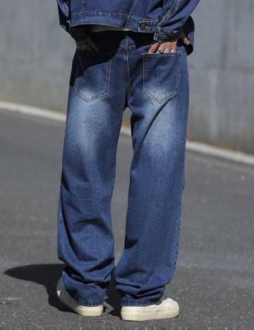 Jeans Shein MANFINITY, albastru