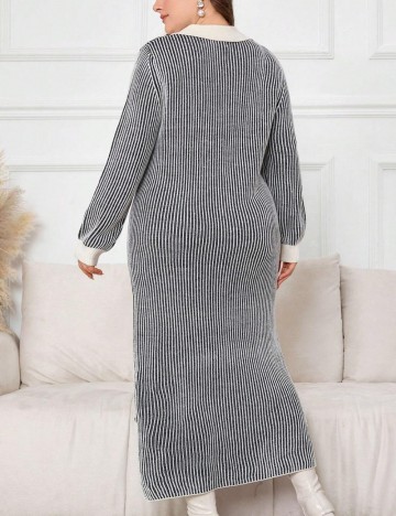 Rochie maxi Shein Curve+, mix culori