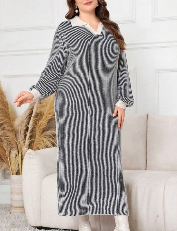 Rochie maxi Shein Curve+, mix culori