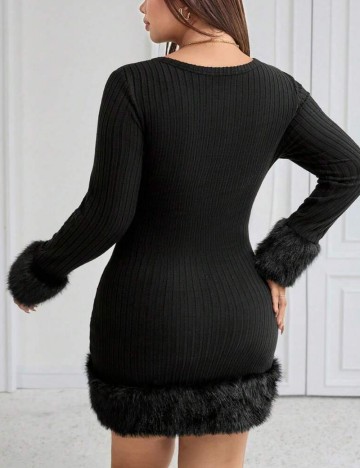 Rochie mini Shein Curve+, negru