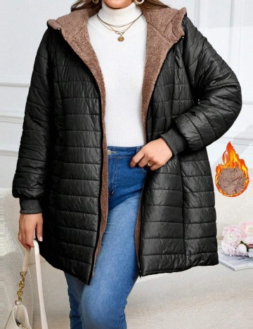 Geacă Shein Curve+, negru