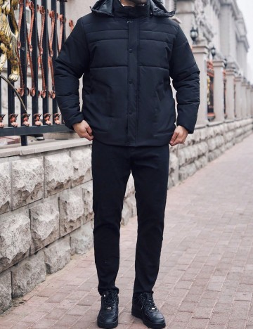 Geacă Shein MANFINITY, negru
