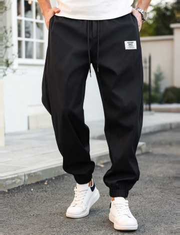 Pantaloni Shein MANFINITY, negru