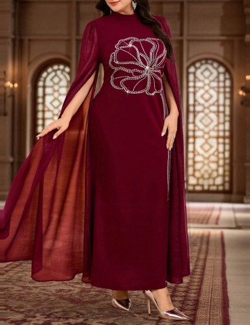 Rochie maxi Shein Curve+, vișiniu