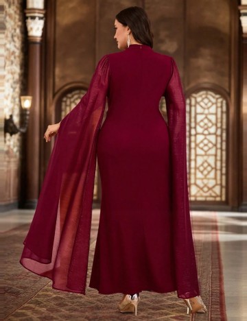 Rochie maxi Shein Curve+, vișiniu
