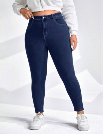 Jeans Shein Curve+, albastru