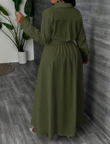 Rochie maxi Shein Curve+, verde