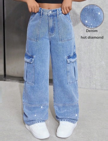Jeans Shein, albastru