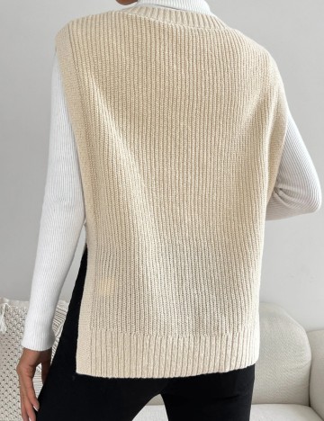 Vestă tricotată Shein, crem