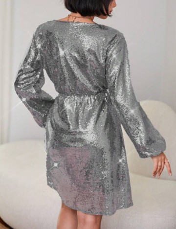 Rochie de ocazie Shein, argintiu