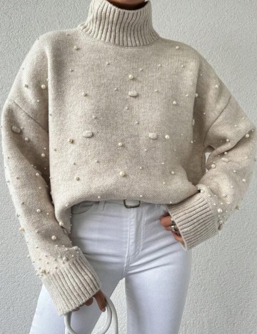 Pulover Shein, crem