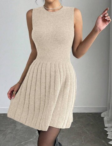 Set Rochie și Cardigan Shein, bej