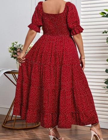 Rochie midi Shein Curve+, roșu