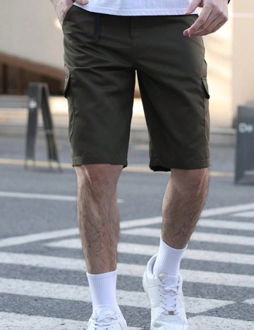 Pantaloni scurți Shein MANFINITY, kaki